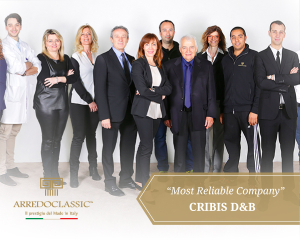 Per Arredoclassic il traguardo finanziario: Cribis D&B “Most Reliable Company”