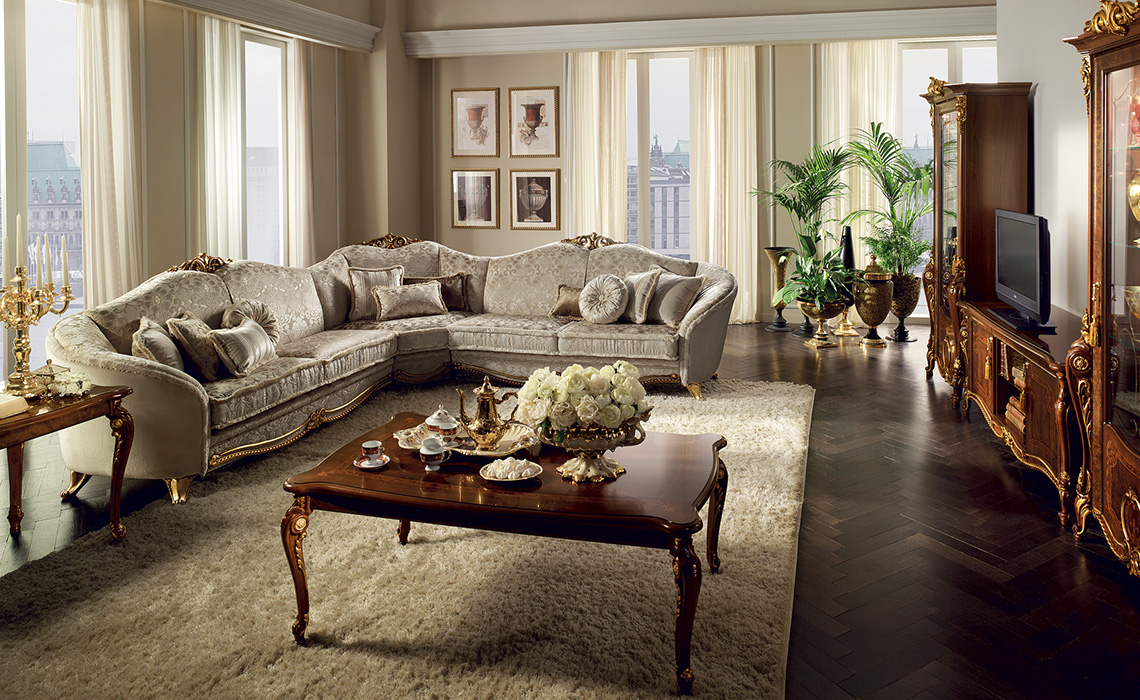 arredoclassic donatello salotto divano angolare composizione tv